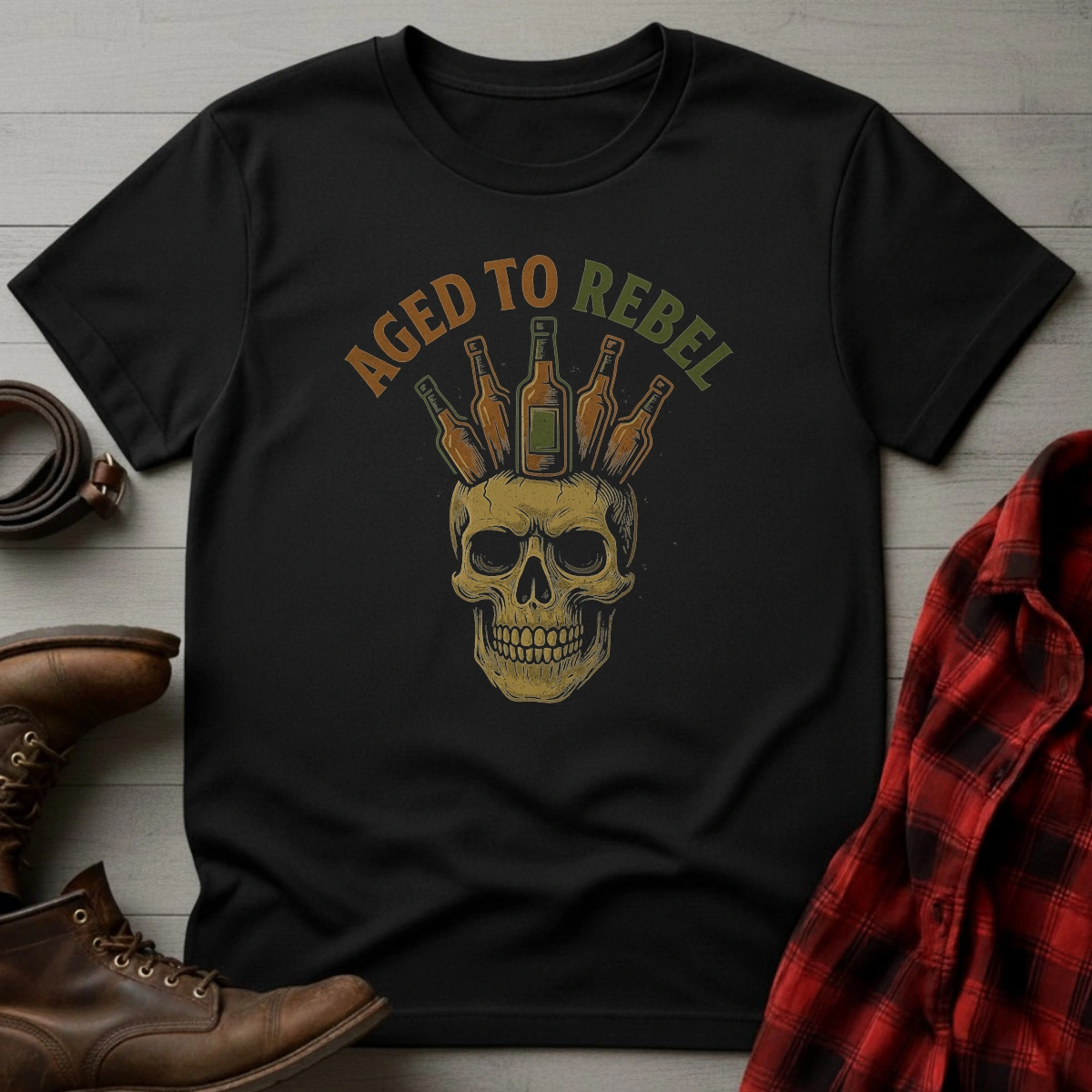 Aged to Rebel Whiskey Mohawk T-Shirt