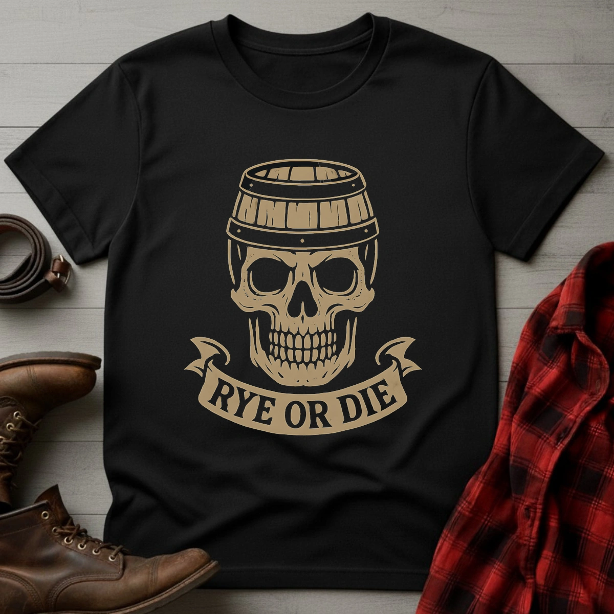 Rye or Die Barrel T-Shirt