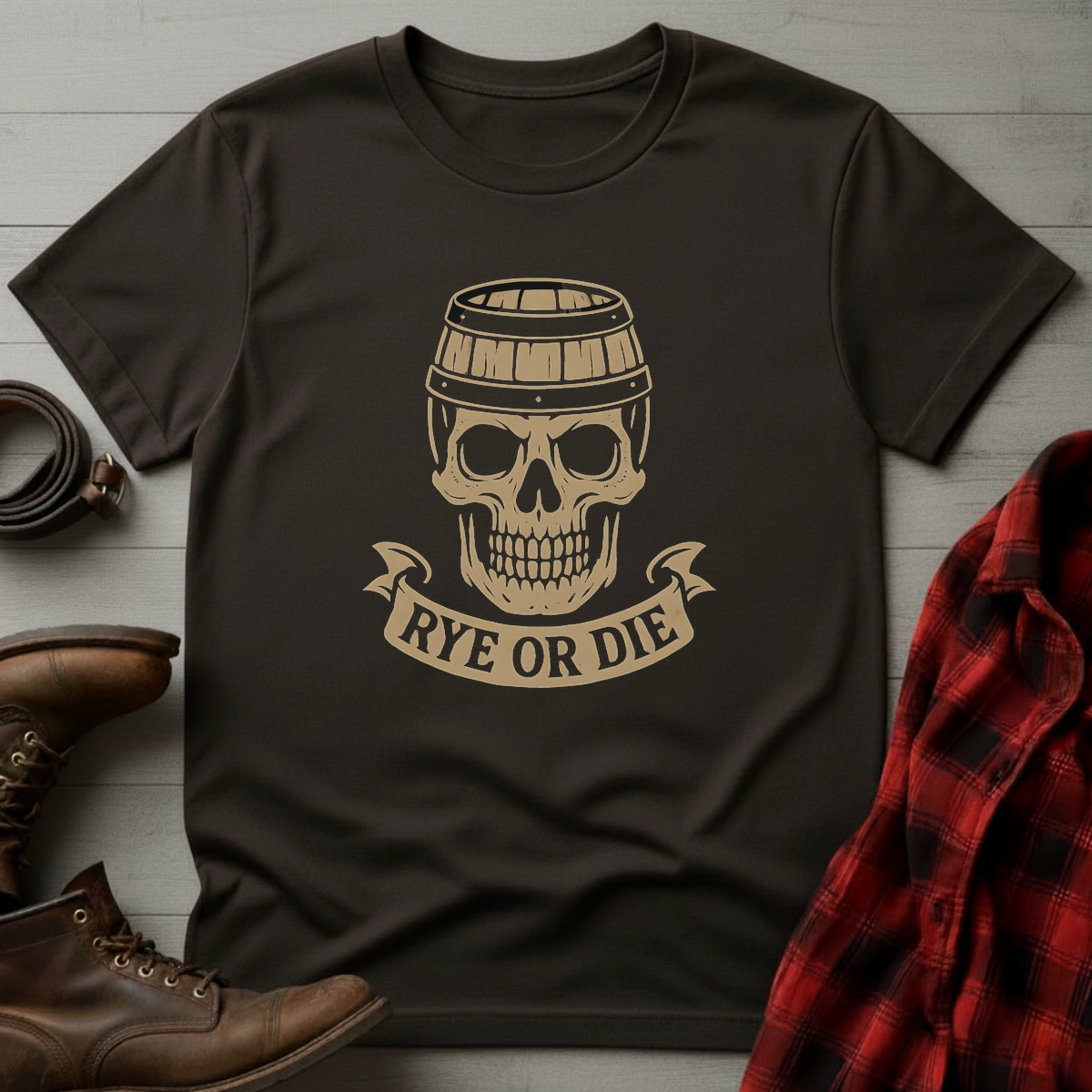 Rye or Die Barrel T-Shirt