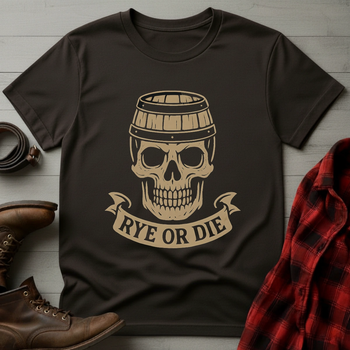 Rye or Die Barrel T-Shirt