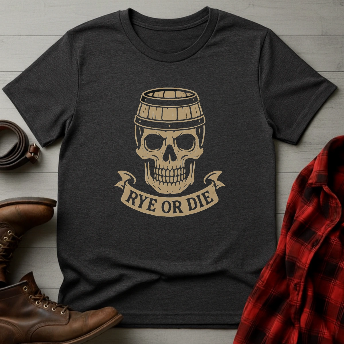 Rye or Die Barrel T-Shirt