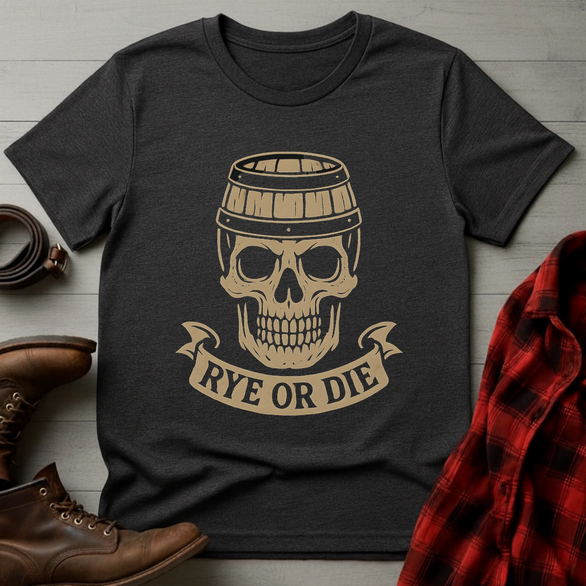 Rye or Die Barrel T-Shirt
