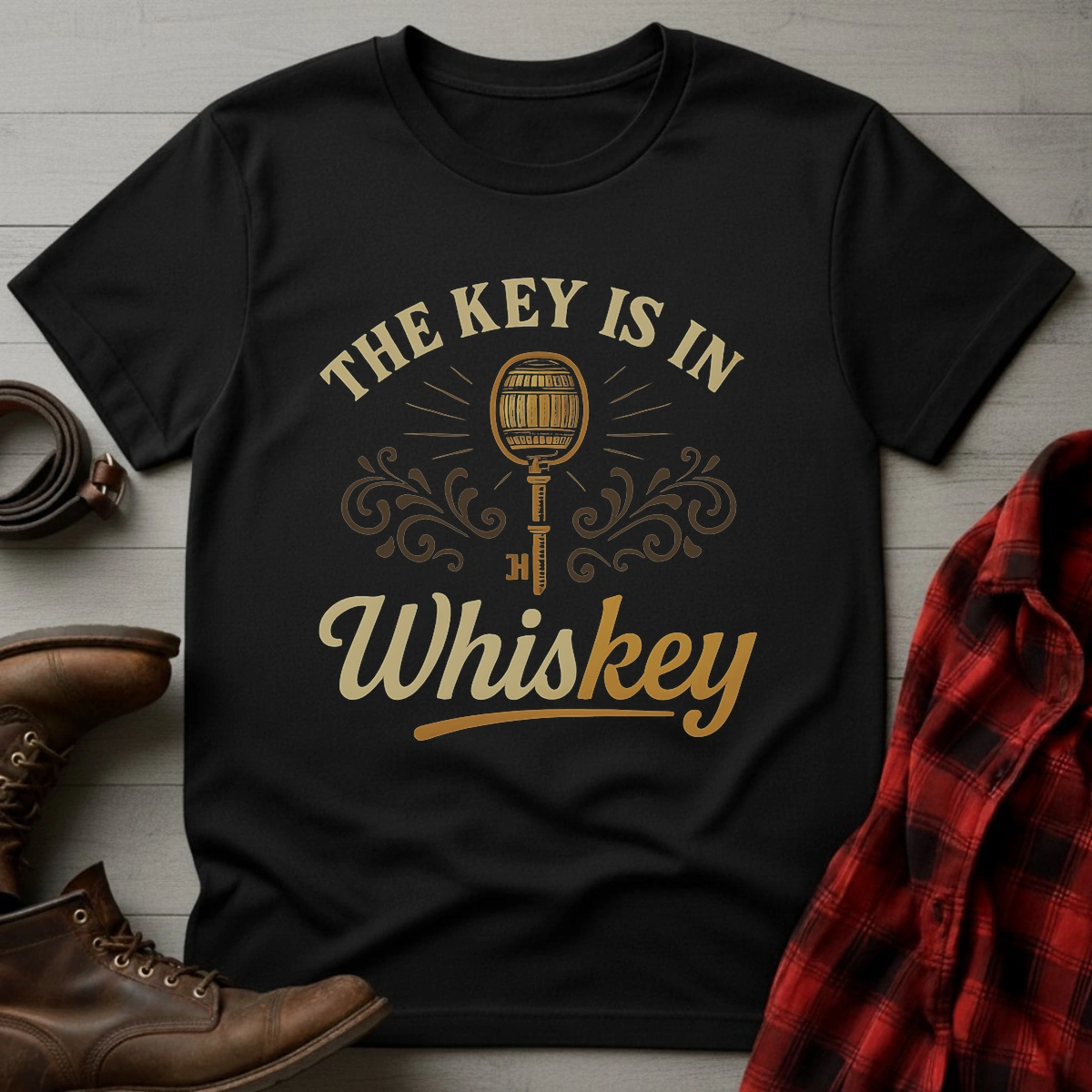 Key is in Whiskey T-Shirt