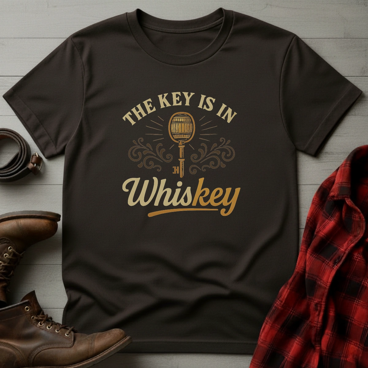 Key is in Whiskey T-Shirt