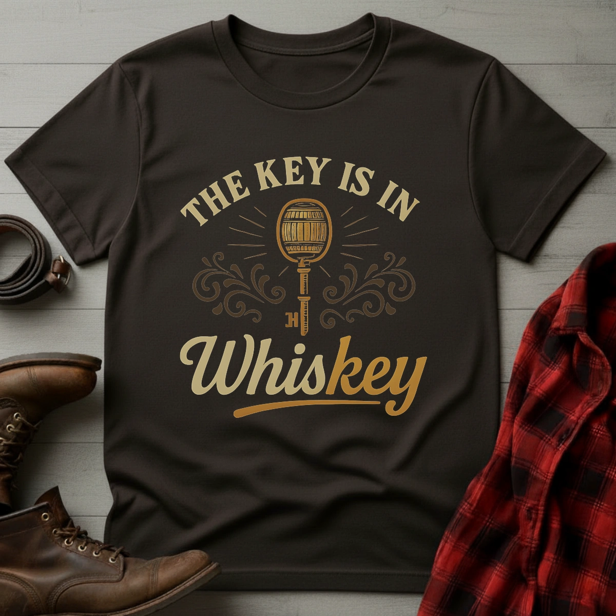 Key is in Whiskey T-Shirt
