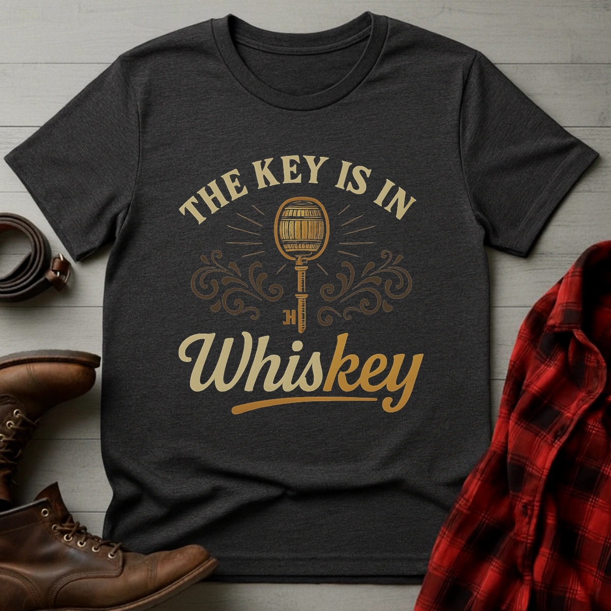 Key is in Whiskey T-Shirt