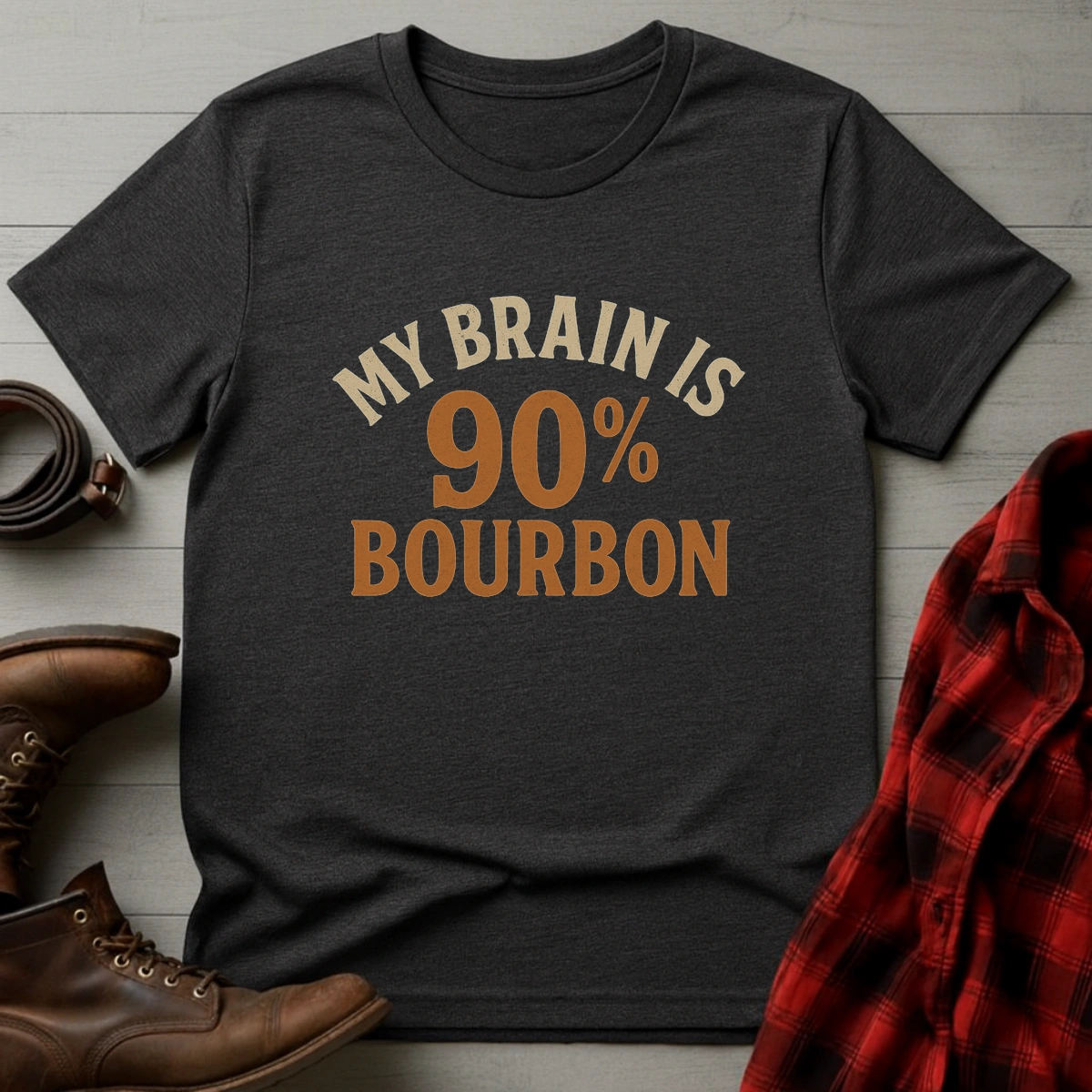 90% Bourbon Brain T-Shirt