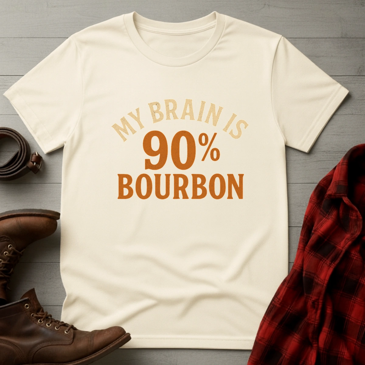 90% Bourbon Brain T-Shirt