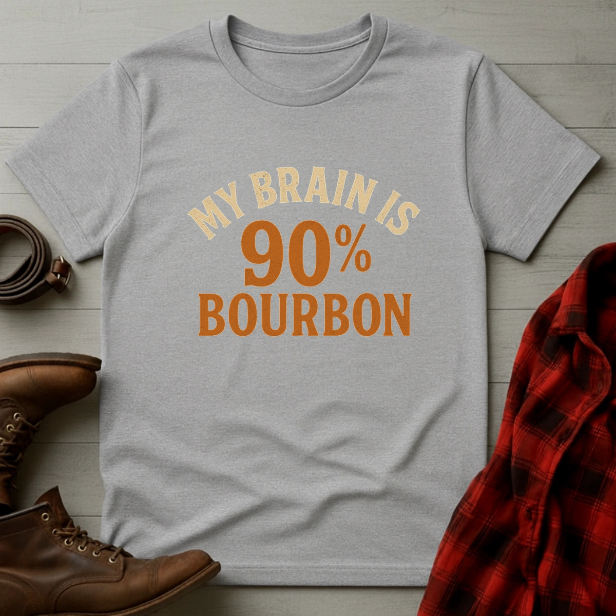90% Bourbon Brain T-Shirt