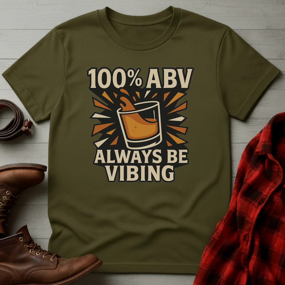 100% ABV Always Be Vibing T-Shirt