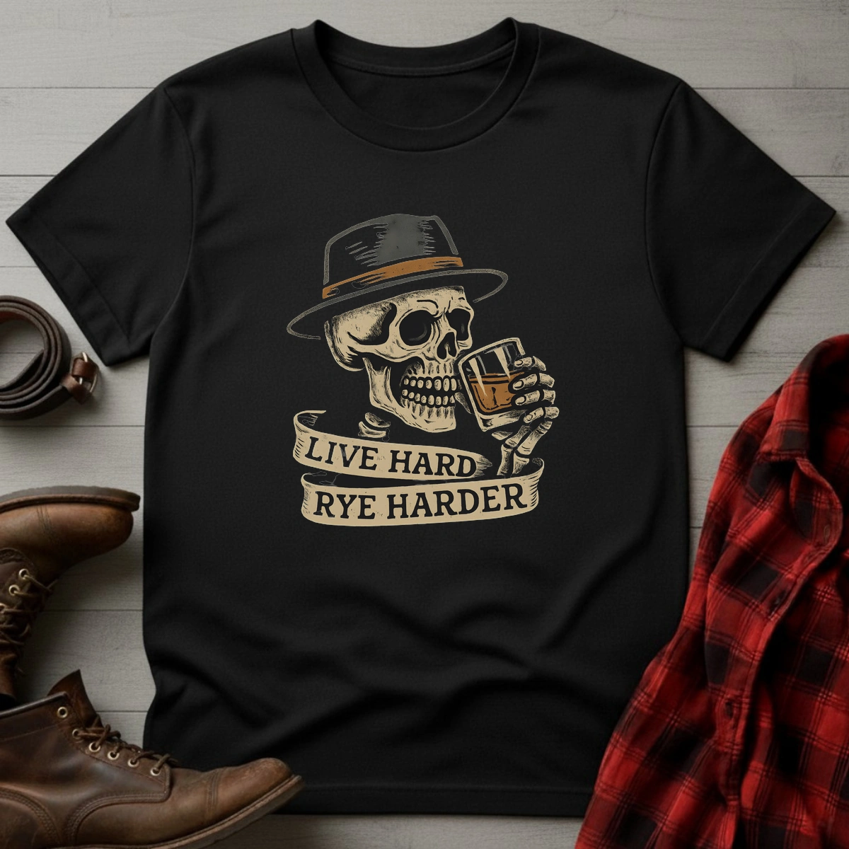 Live Hard Rye Harder T-Shirt