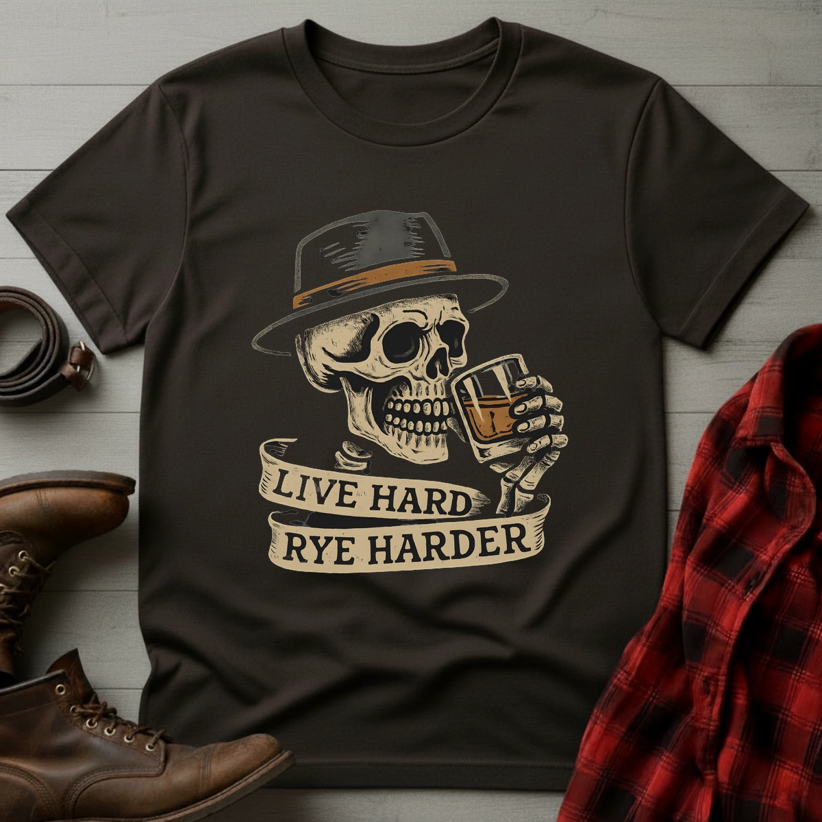 Live Hard Rye Harder T-Shirt