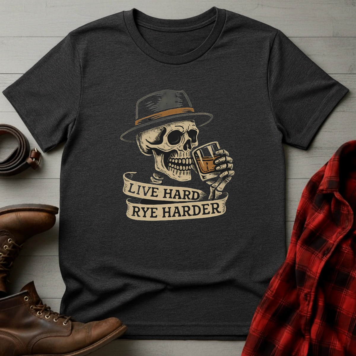 Live Hard Rye Harder T-Shirt