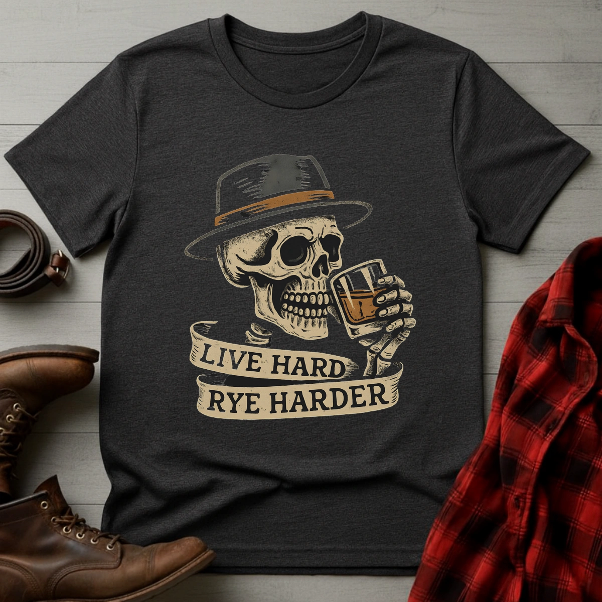 Live Hard Rye Harder T-Shirt