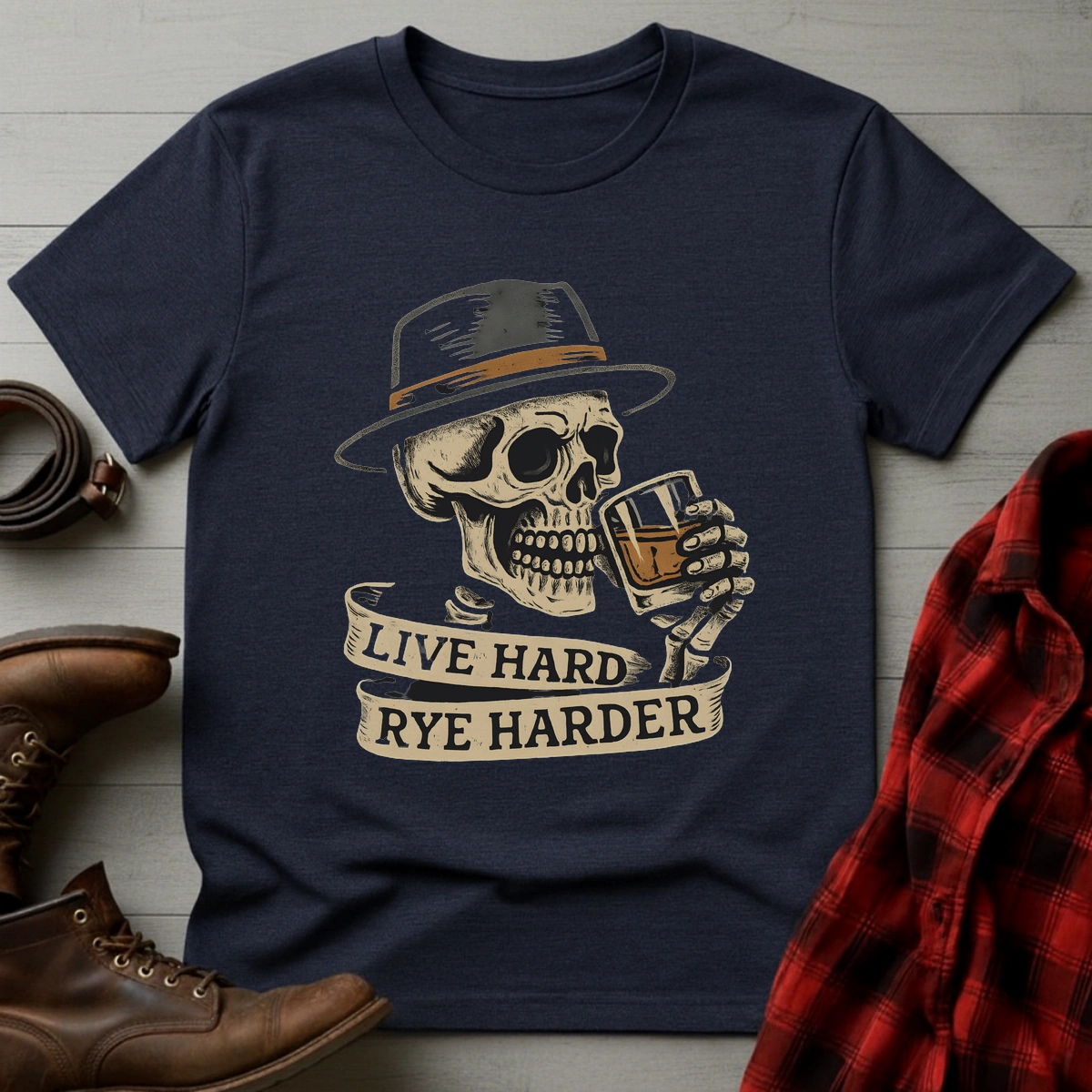 Live Hard Rye Harder T-Shirt