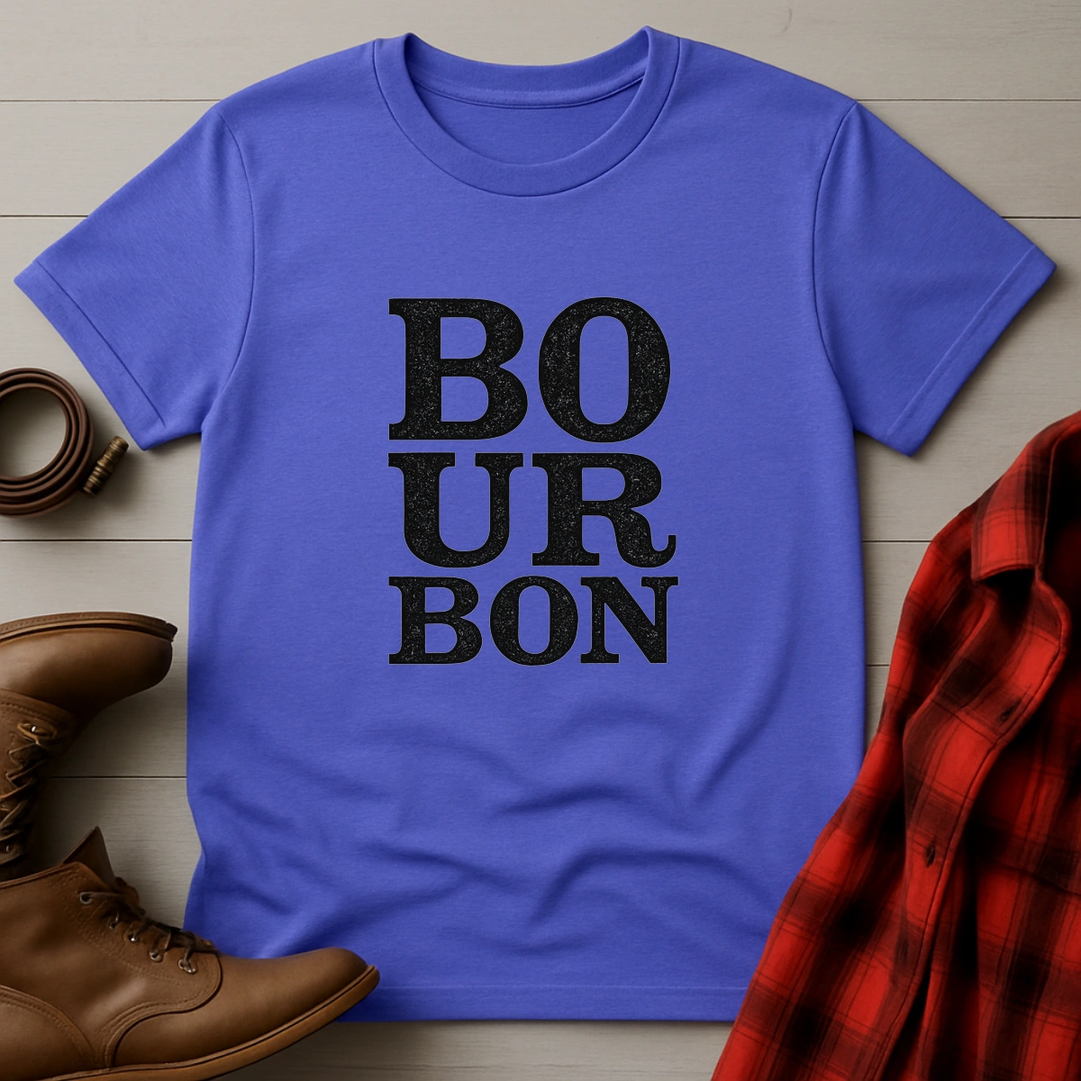 BOURBON Stacked Typography T-Shirt