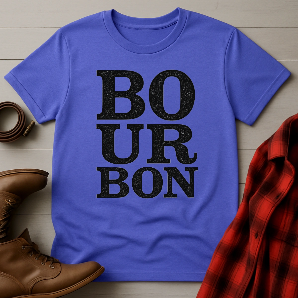 BOURBON Stacked Typography T-Shirt