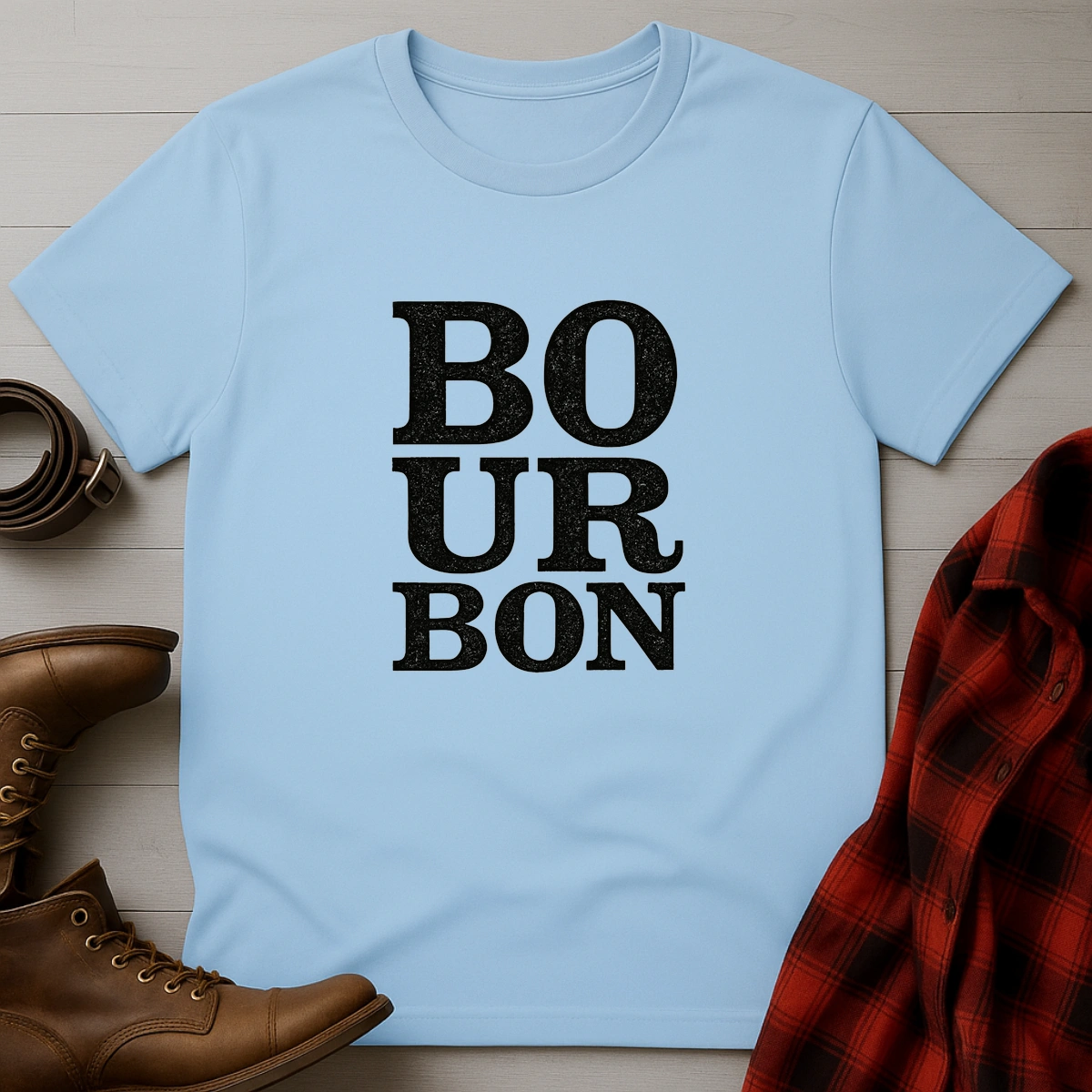 BOURBON Stacked Typography T-Shirt