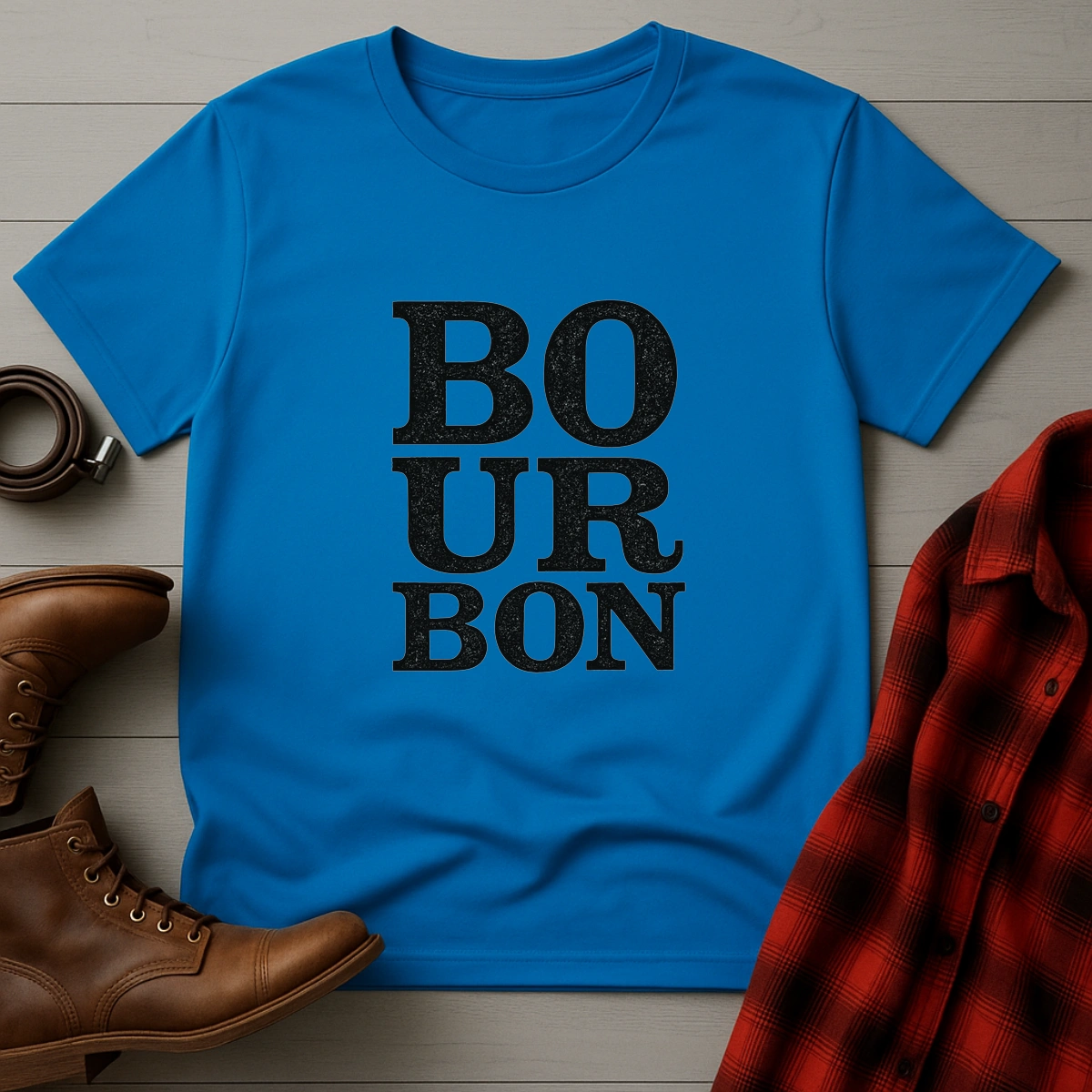 BOURBON Stacked Typography T-Shirt