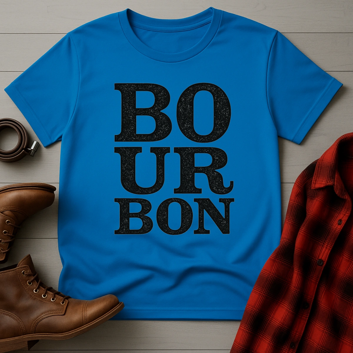 BOURBON Stacked Typography T-Shirt
