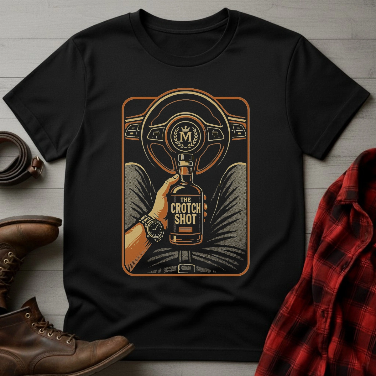 Crotch Shot Whiskey T-Shirt