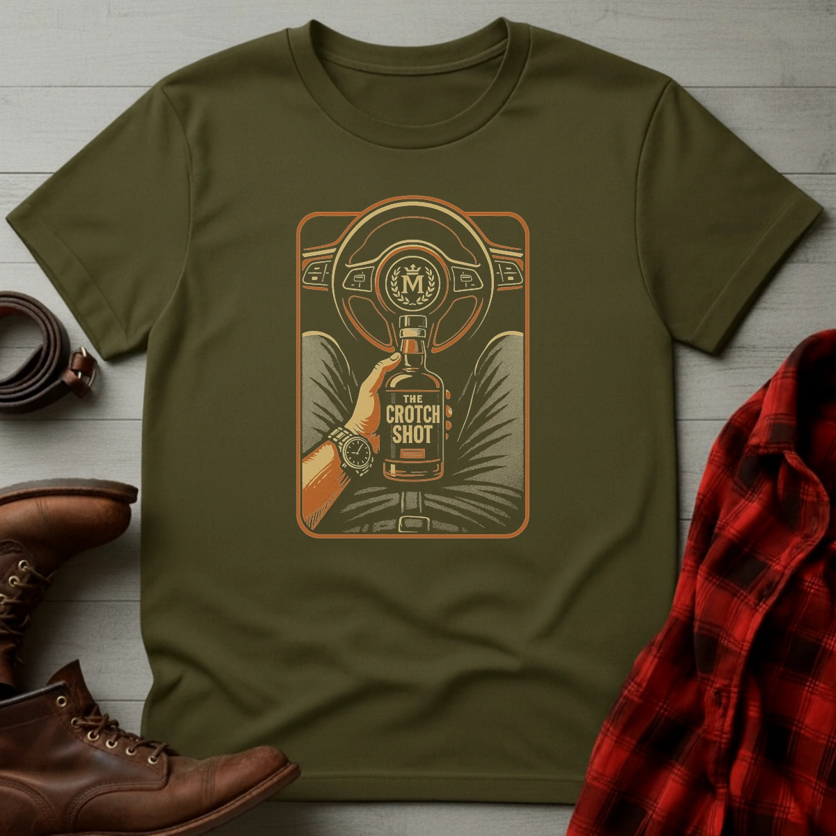 Crotch Shot Whiskey T-Shirt