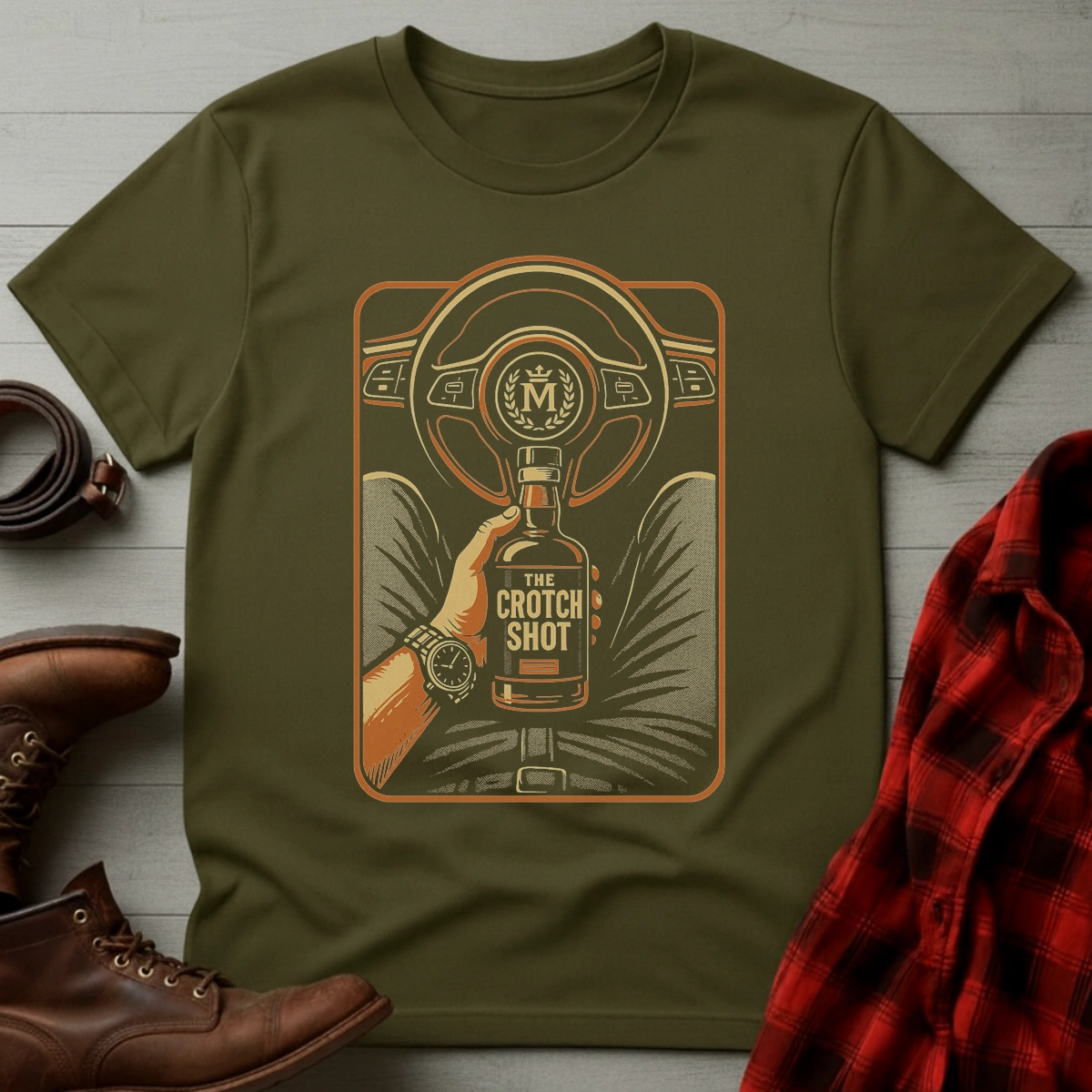 Crotch Shot Whiskey T-Shirt