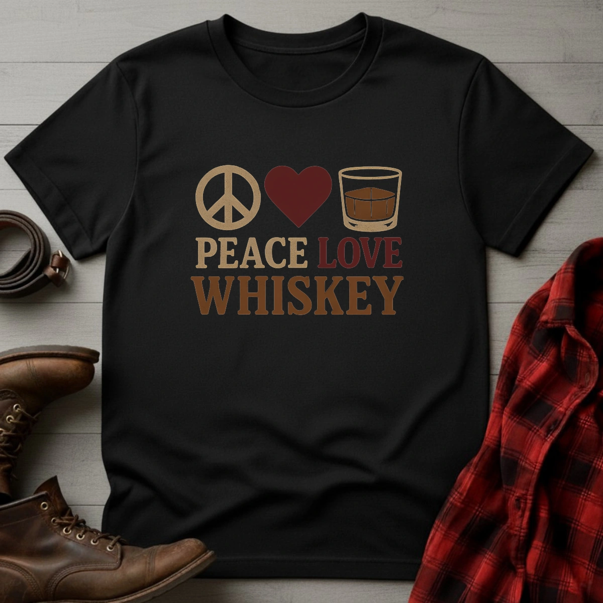 Peace Love Whiskey T-Shirt