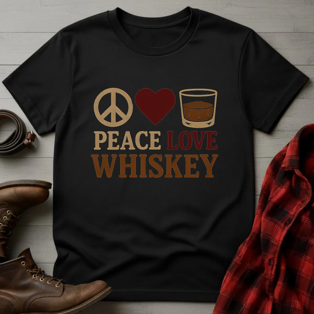 Peace Love Whiskey T-Shirt