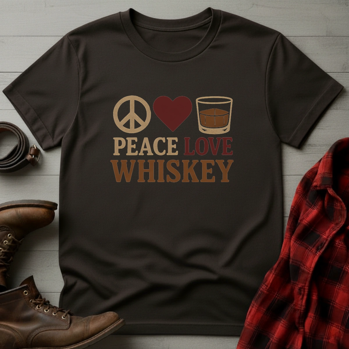 Peace Love Whiskey T-Shirt