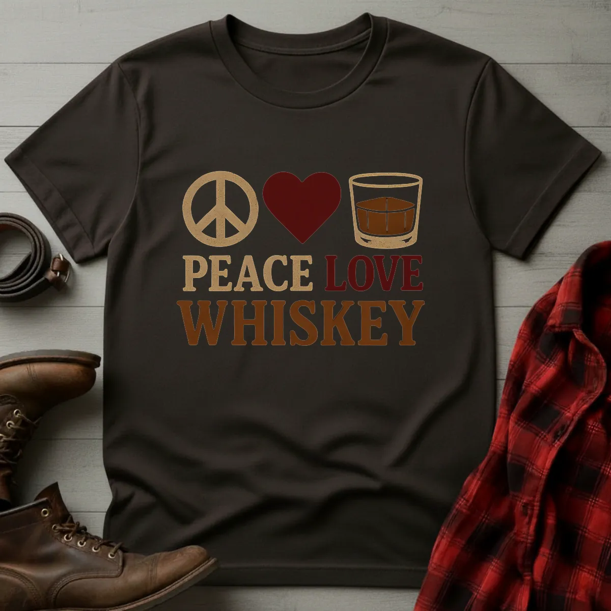 Peace Love Whiskey T-Shirt