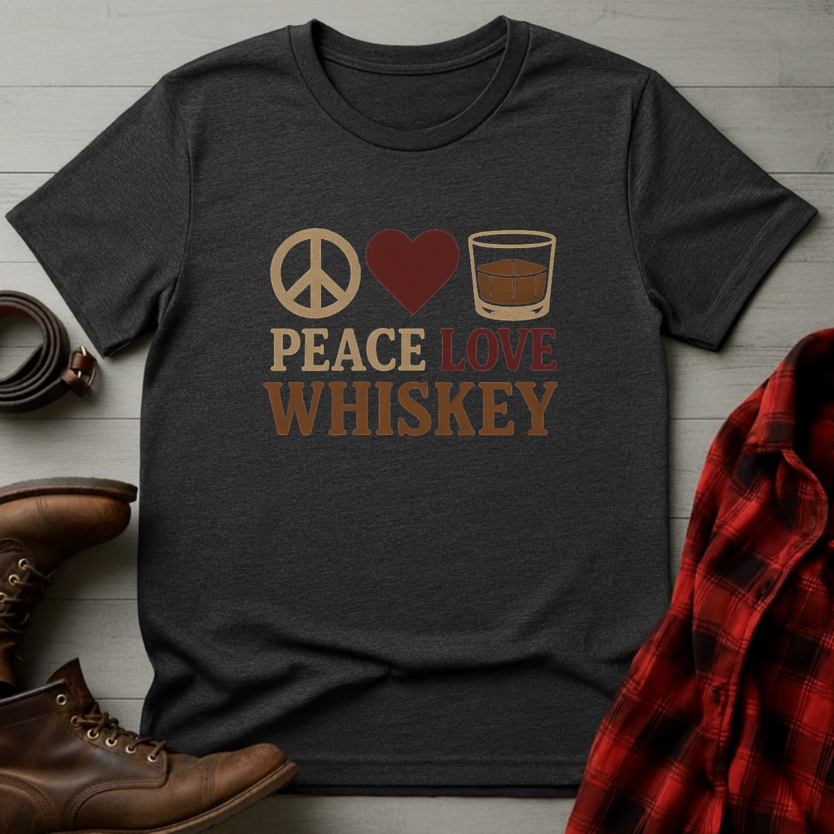 Peace Love Whiskey T-Shirt