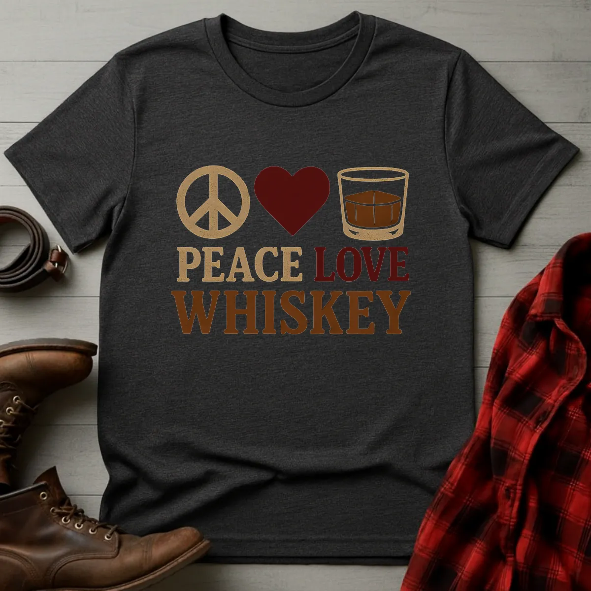 Peace Love Whiskey T-Shirt