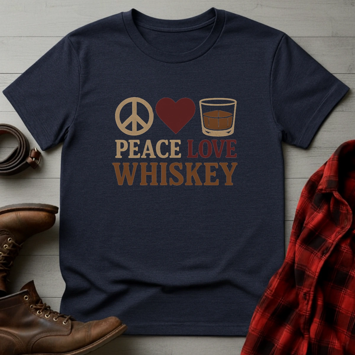 Peace Love Whiskey T-Shirt