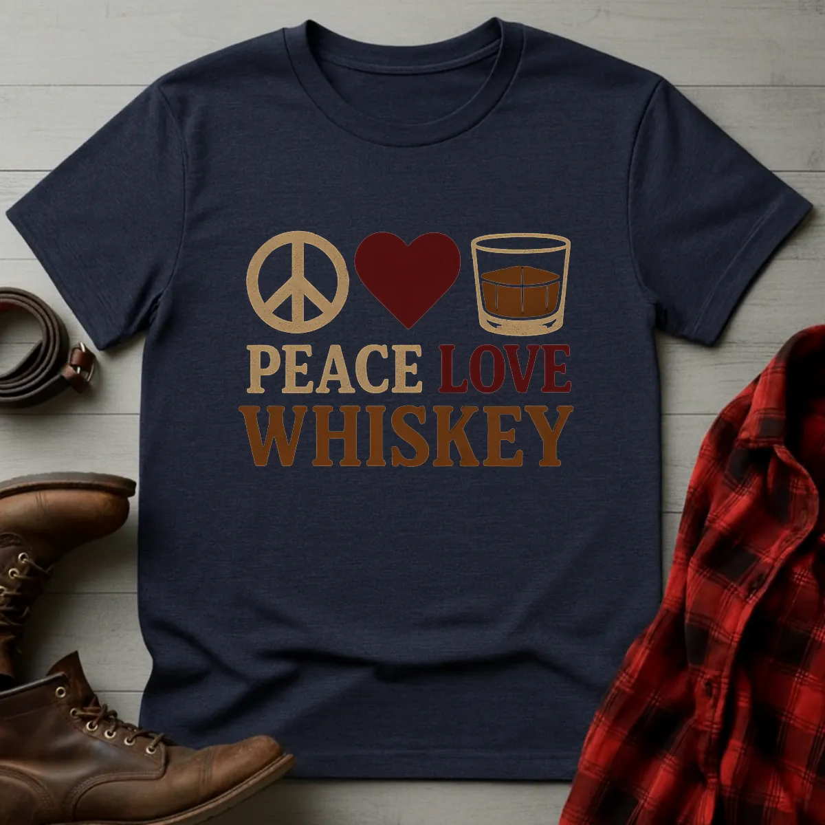 Peace Love Whiskey T-Shirt