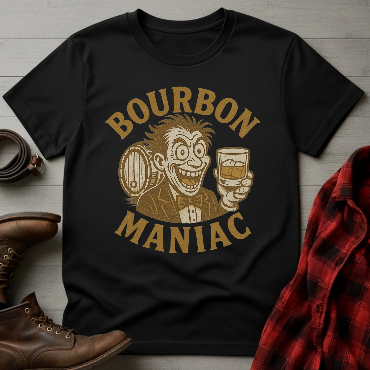 Bourbon Maniac Character T-Shirt