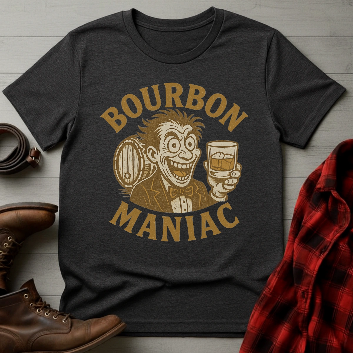 Bourbon Maniac Character T-Shirt