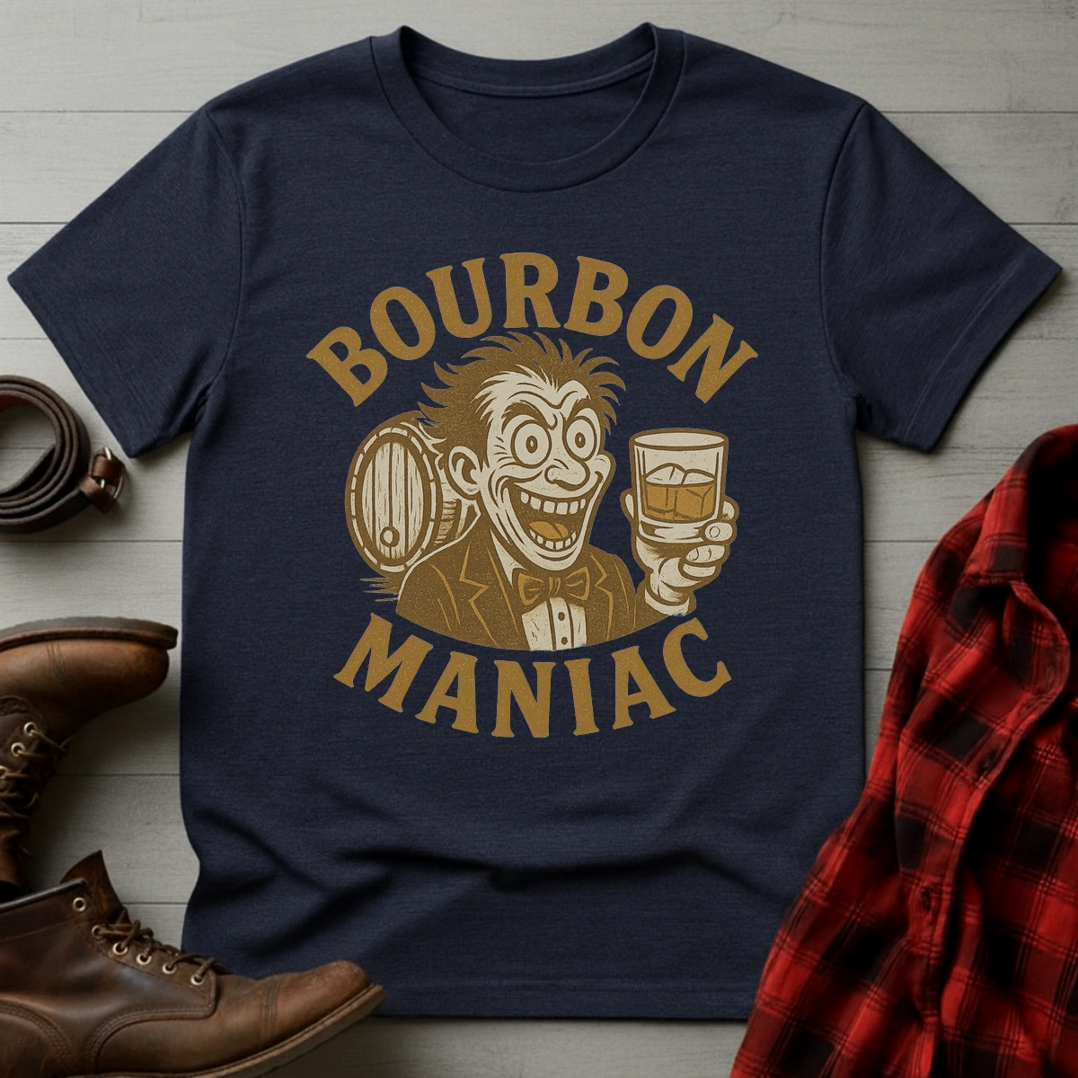 Bourbon Maniac Character T-Shirt