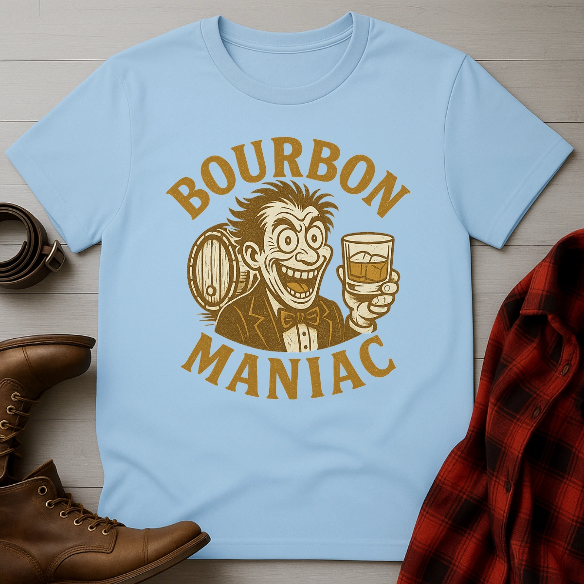 Bourbon Maniac Character T-Shirt