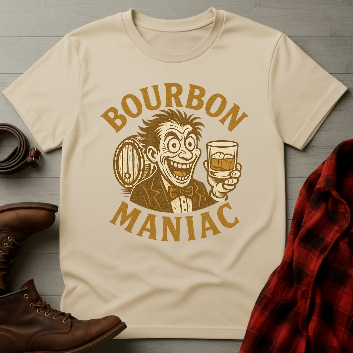 Bourbon Maniac Character T-Shirt