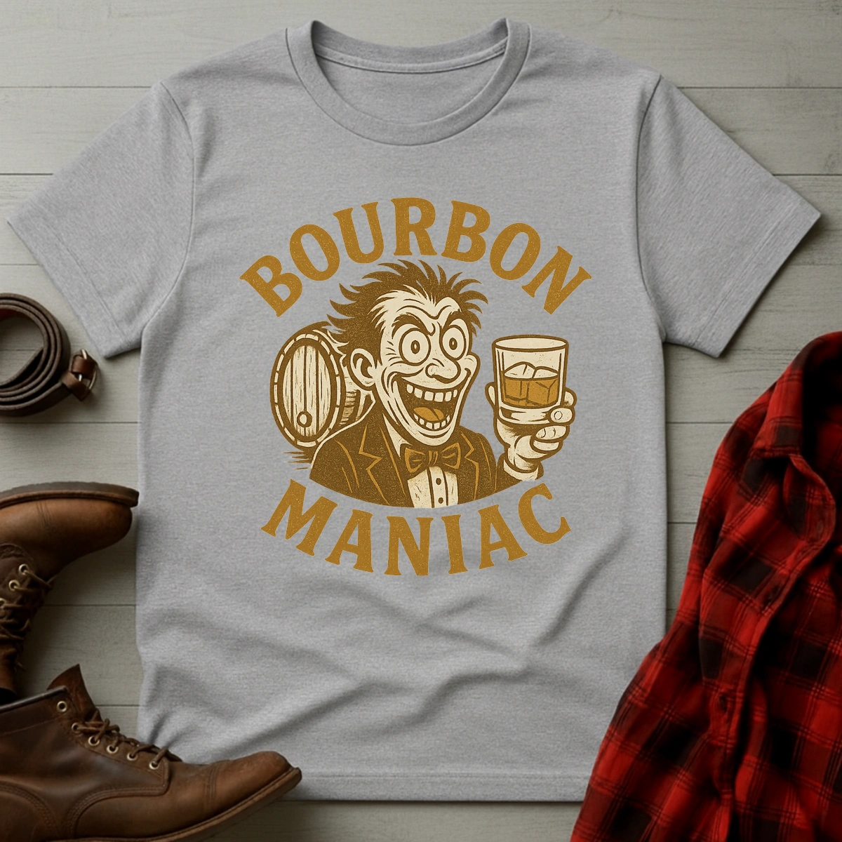 Bourbon Maniac Character T-Shirt