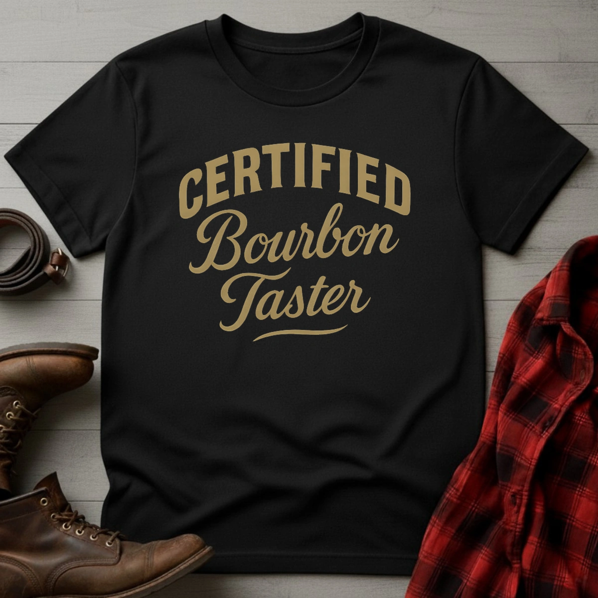 Bourbon Taster Typography T-Shirt