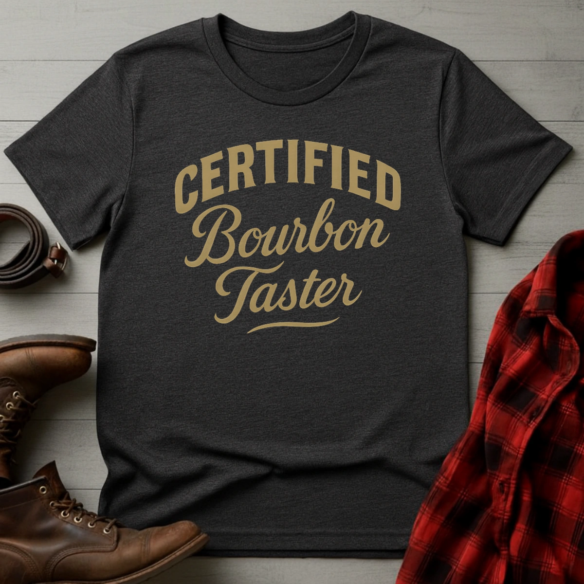 Bourbon Taster Typography T-Shirt