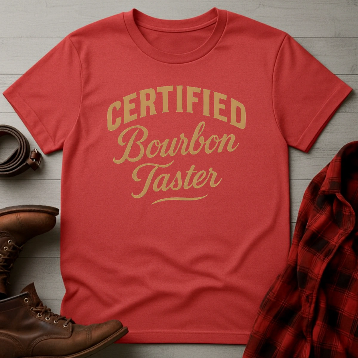 Bourbon Taster Typography T-Shirt