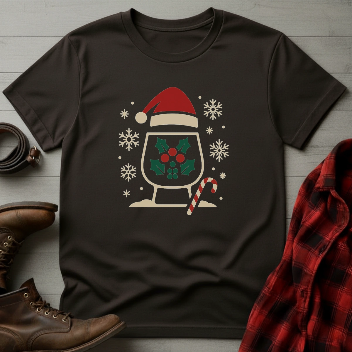 Santa Hat Whiskey Tumbler T-Shirt