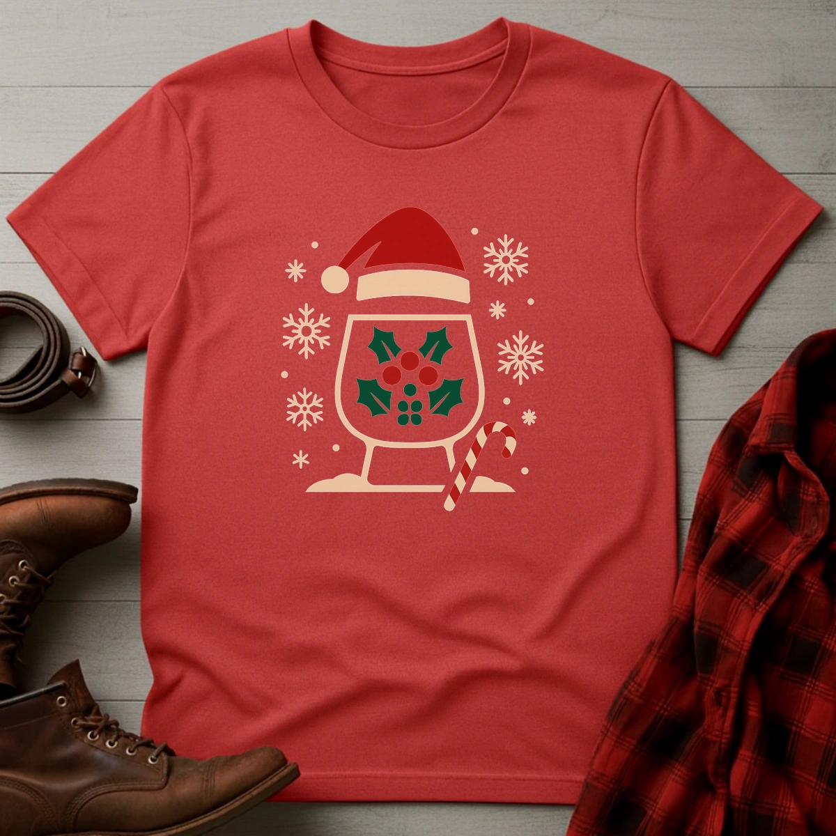 Santa Hat Whiskey Tumbler T-Shirt