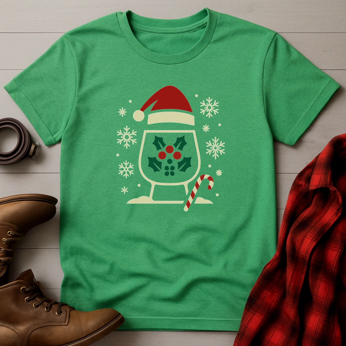 Santa Hat Whiskey Tumbler T-Shirt
