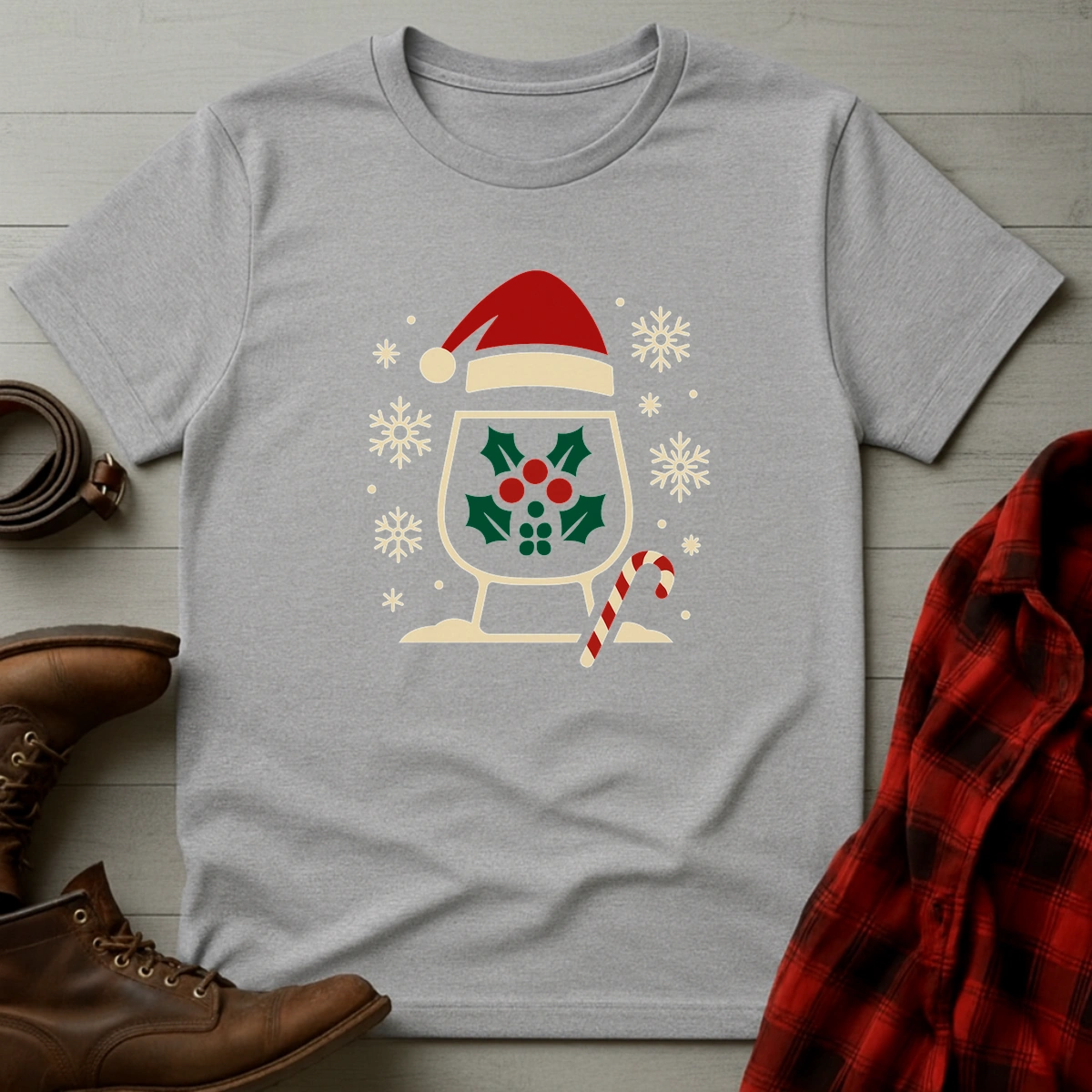 Santa Hat Whiskey Tumbler T-Shirt