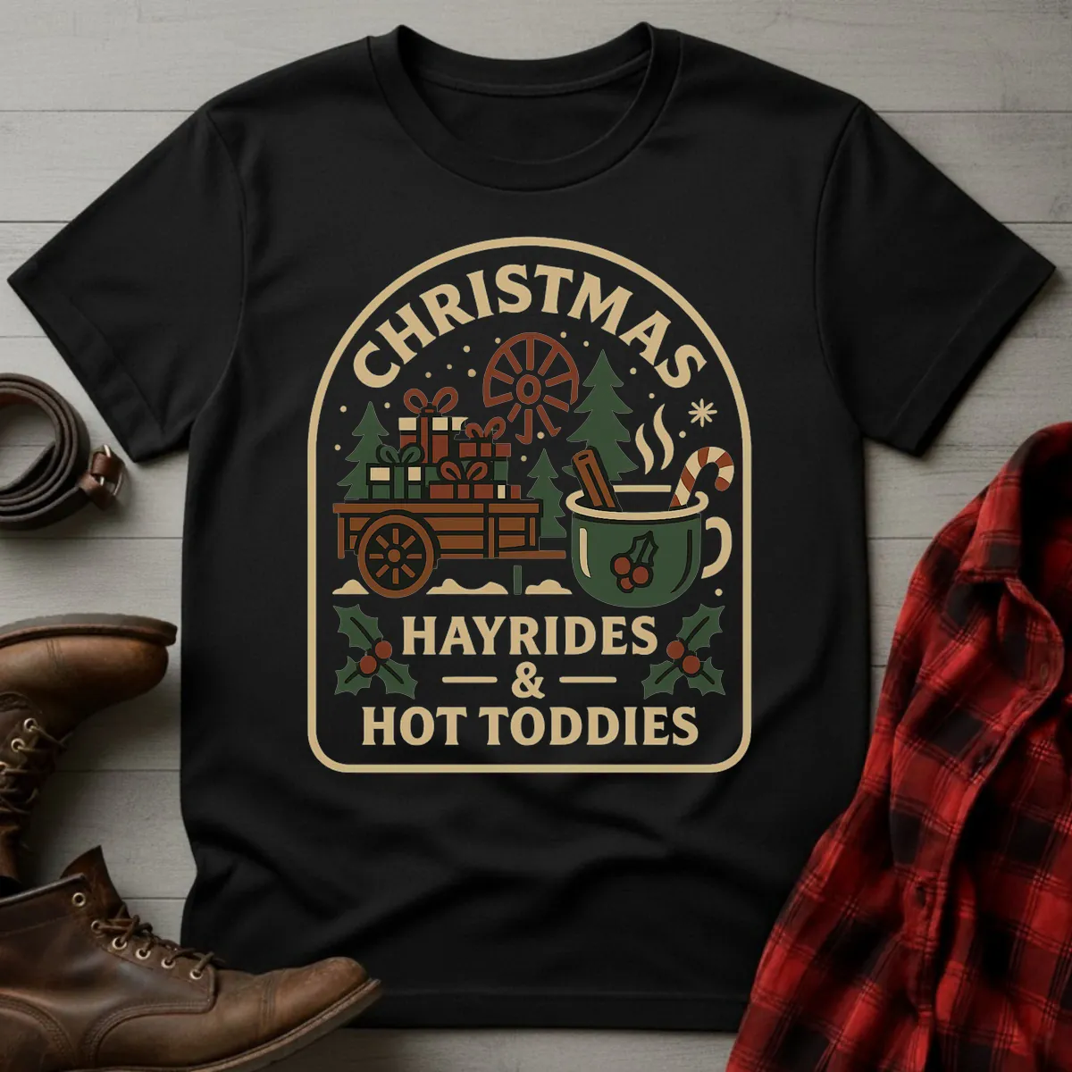 Christmas Hayrides & Hot Toddies T-Shirt