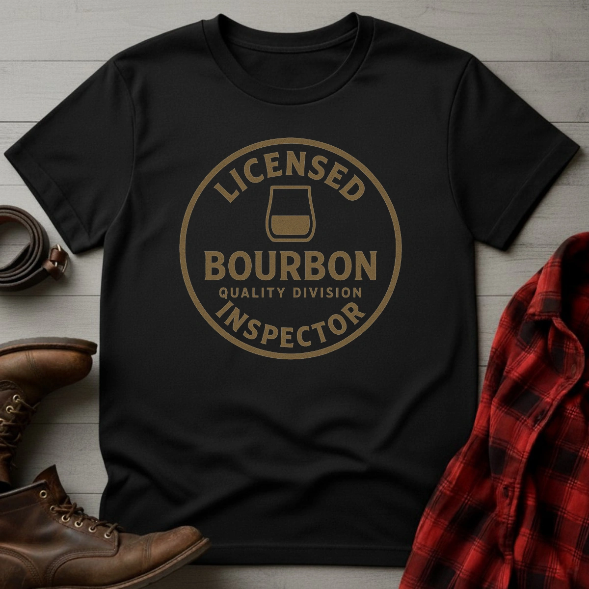 Licensed Bourbon Inspector Badge T-Shirt